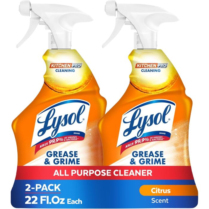 Lysol Pro Kitchen Spray Cleaner and Degreaser Antibacterial All Purpose