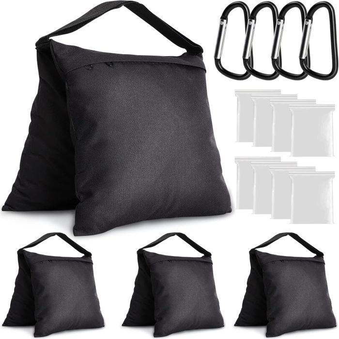 4 bolsas de peso para soporte de cámara y fotografía
