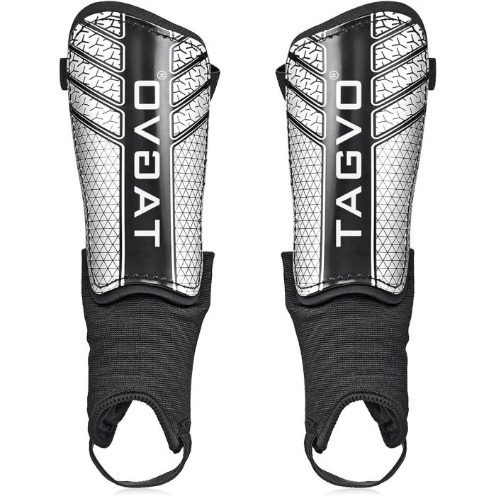 Canilleras TAGVO para fútbol talla M color negro