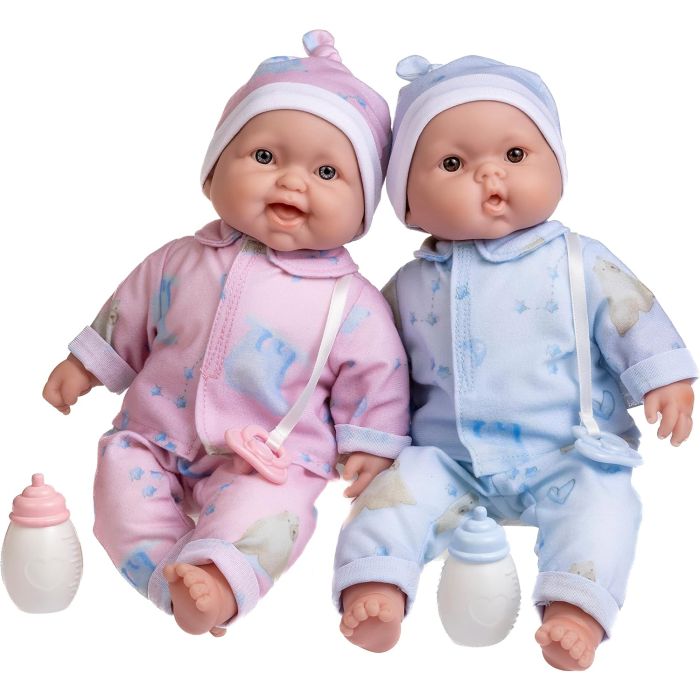 Muñecas Gemelas 13 Pulgadas Cuerpo Suave JC Toys