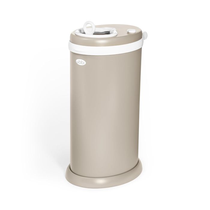 Cubo de Pañales Ubbi de Acero Inoxidable Taupe