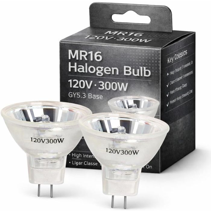 Wadoy EL-H 120V 300W Lámpara para Proyector MR16 GY5.3