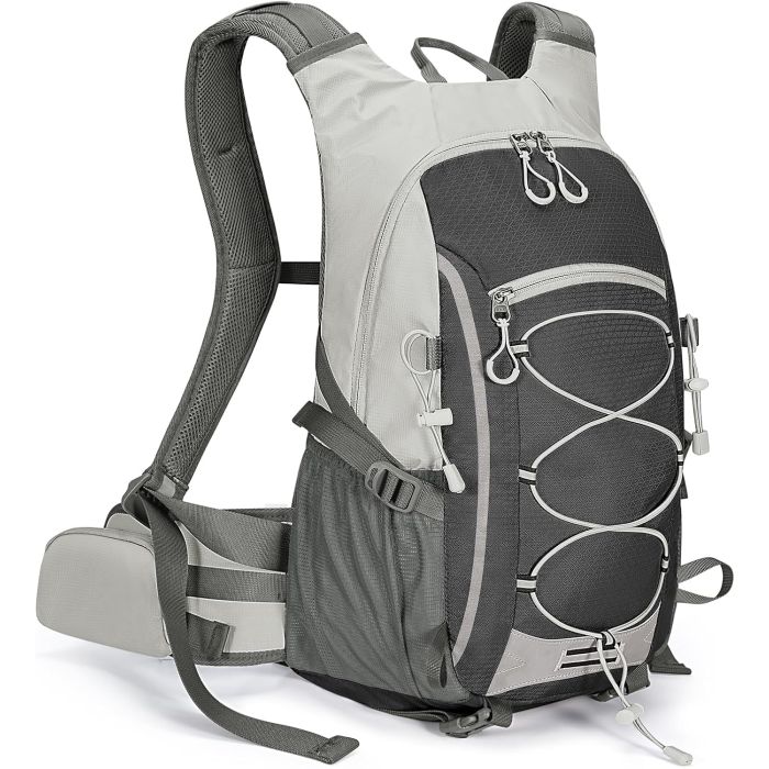 Mochila Senderismo 28L Impermeable Ligera Viaje Camping Hombre Mujer Negra