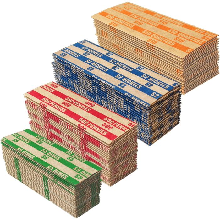 600 Envases para Monedas, 150 para Cuartos, Centavos, Dimes y Nickels
