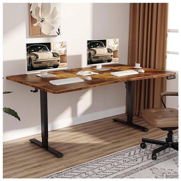 Escritorio Ajustable Electrico Standing Desk 160x71 cm Marró