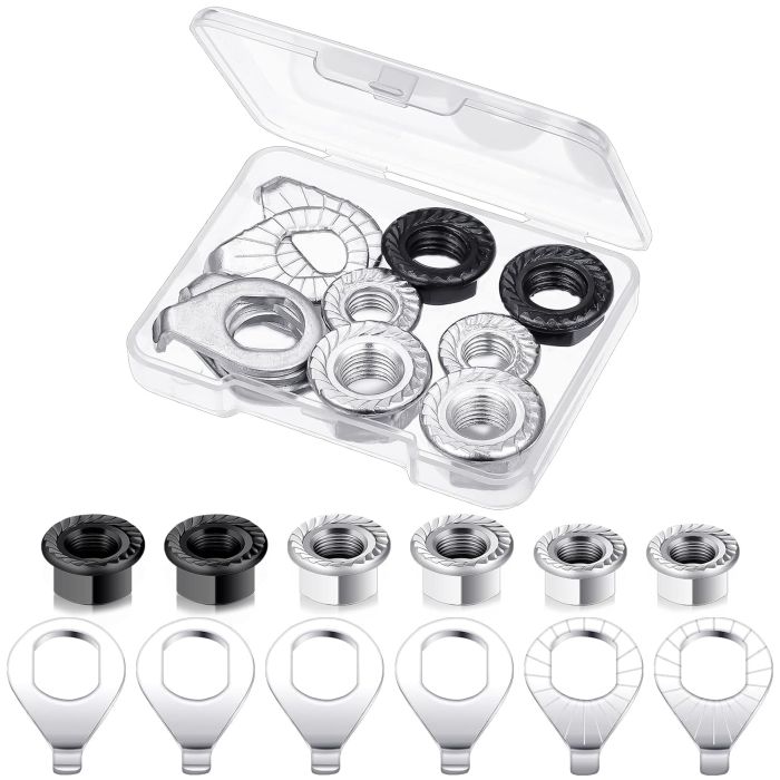 Kit de 12 Tuercas y Arandelas para Eje Bicicleta