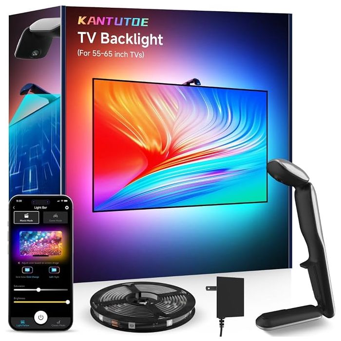 Tira LED TV para 45 a 65 Pulgadas con Cámara y Control por A