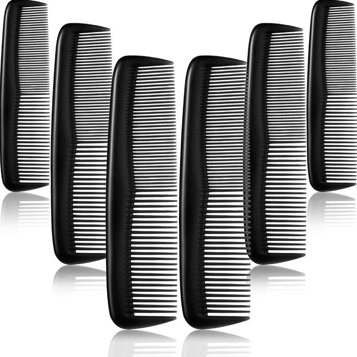 Set 12 Peines de Plástico para Cabello Negro