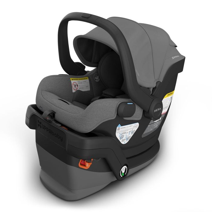 Silla de Auto para Bebé UPPAbaby Mesa V3 - Fácil Instalación + Tecnología SmartSecure - Base + Inserto Incluido - Greyson