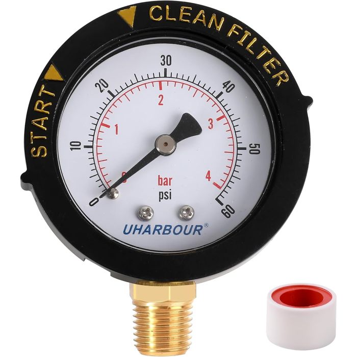 Manómetro para Filtro de Piscina 60psi 1/4" NPT