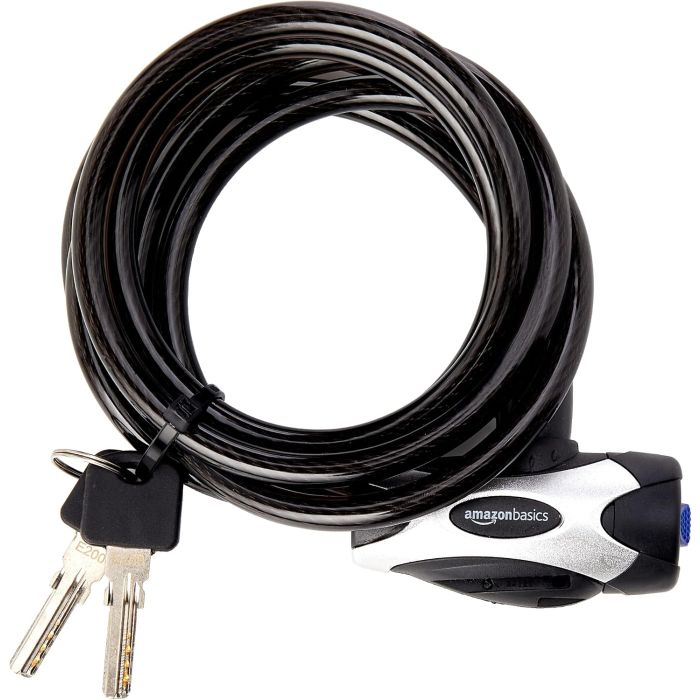 Candado de cable para bicicleta Amazon Basics 70 pulgadas