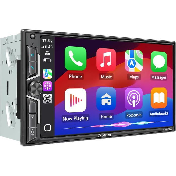 Radio para auto doble din con pantalla QLED 7 pulgadas