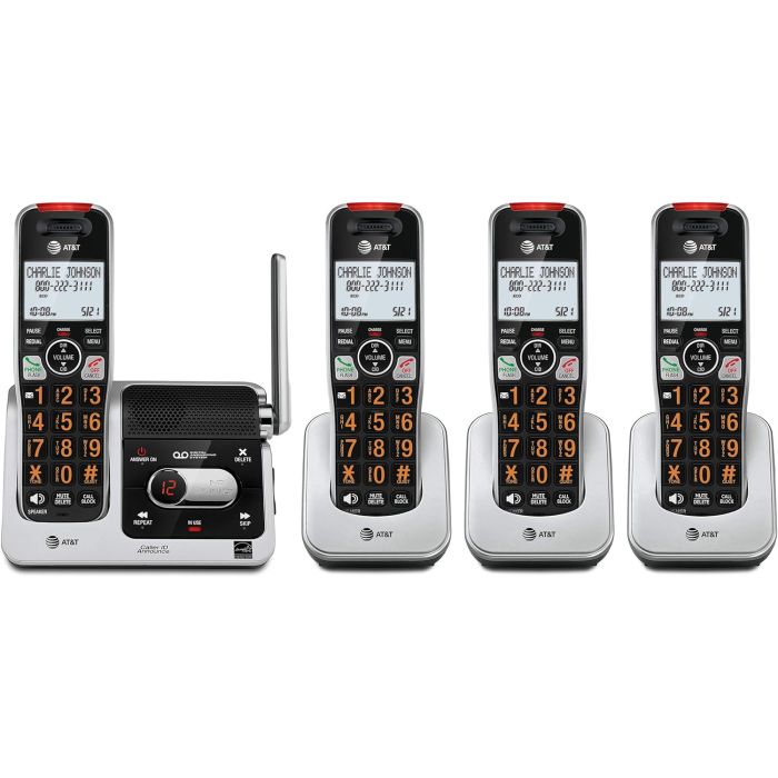 AT&T BL102-4 Teléfono Inalámbrico DECT 6.0 4 Auriculares Contestador