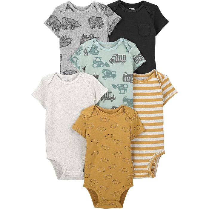 Bodys Bebé Niño Algodón Pack 6