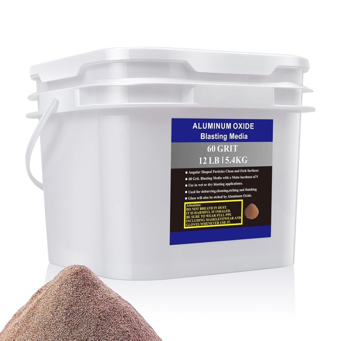 Arena de Óxido de Aluminio 12 Lbs Grado Medio a Fino para Sandblasting