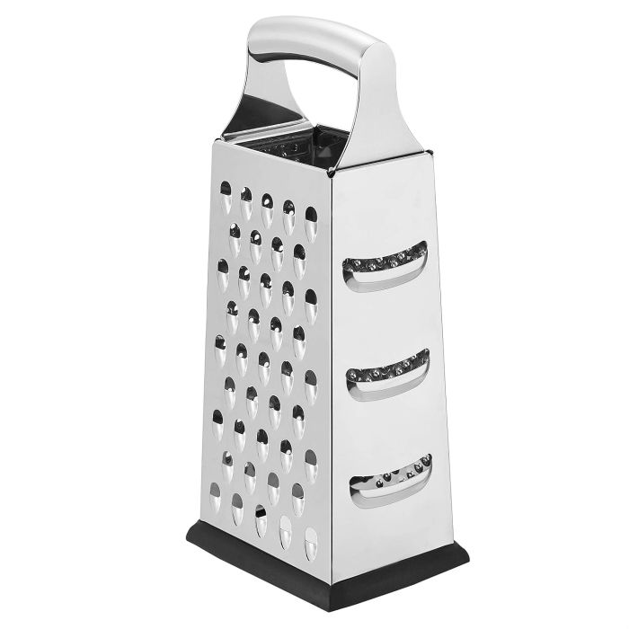 Rallador caja 4 lados Amazon Basics acero inoxidable 9 pulg