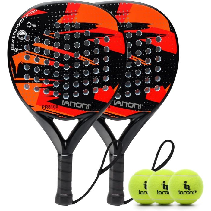 Raqueta de Pádel IANONI Fibra de Carbono con Núcleo EVA Memory Flex Foam