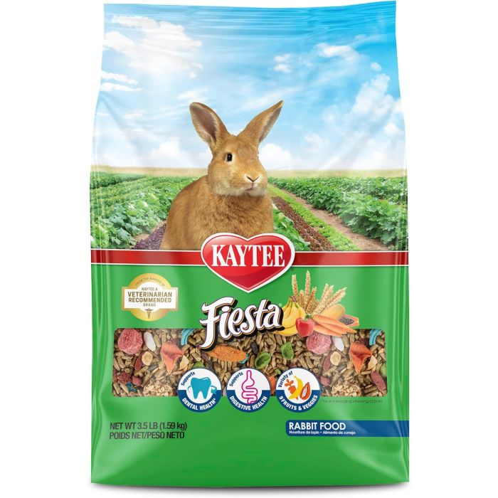 Kaytee Fiesta Alimento para Conejo, Mezcla Nutritiva y Divertida, 3.5 Libras