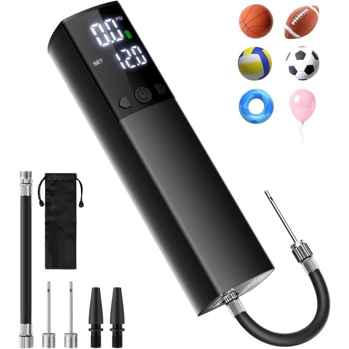 Bomba Eléctrica para Balones con Medidor Digital y Pantalla LCD