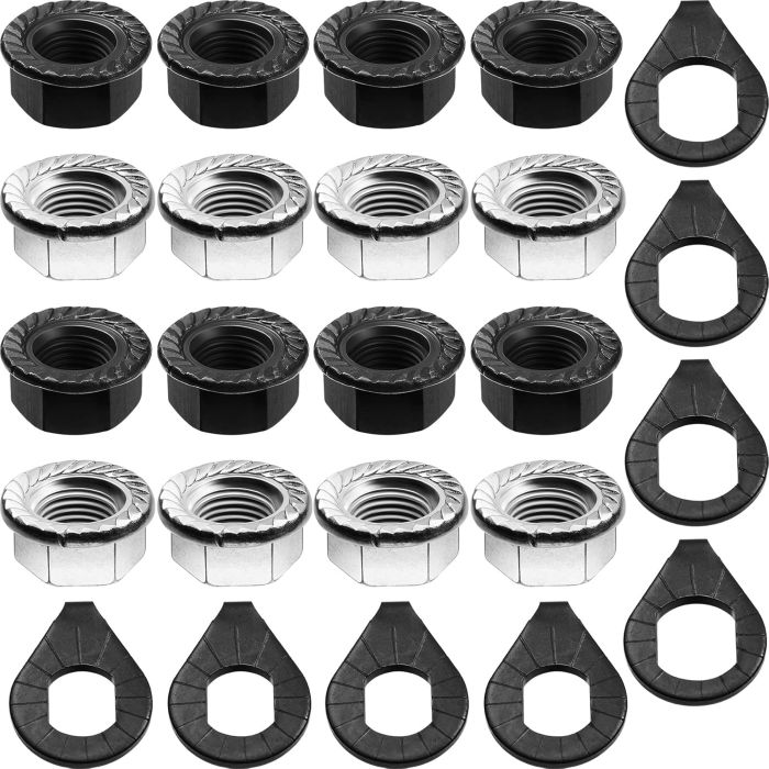 Kit 48 Piezas Tuercas y Arandelas para Eje de Rueda Bicicleta