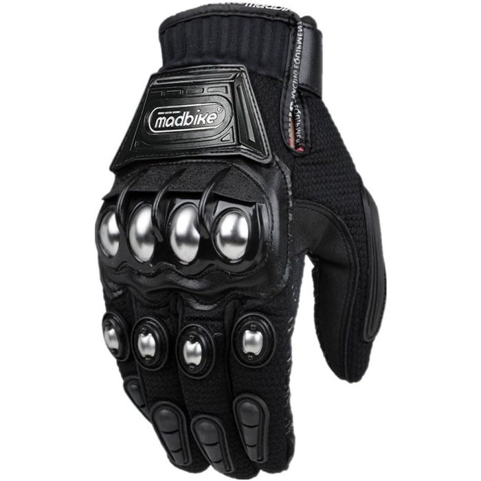 Guantes de motocicleta ILM acero aleación talla L negro