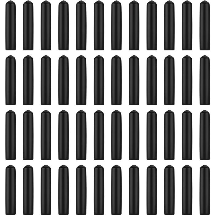 Tapones antigoteo de goma negra 48 unidades