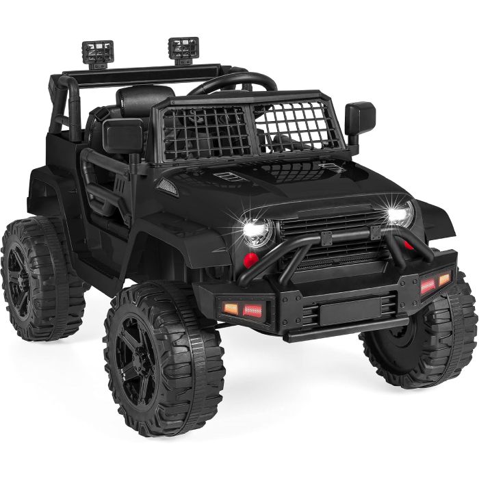 Coche eléctrico infantil 12V con control remoto - Negro