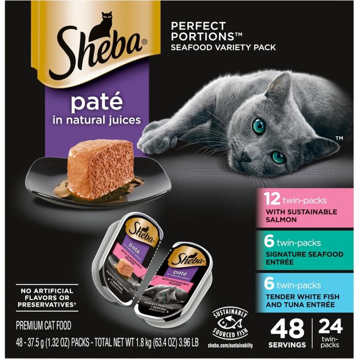 Sheba Perfect Portions Pate Comida Húmeda para Gato Adulto 24 Paquetes