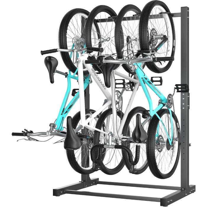 Soporte para bicicletas Ultrawall, independiente, vertical, 4 bicicletas