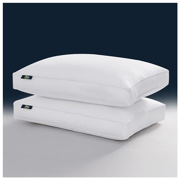Set 2 Almohadas Pluma de Ganso King Algodón