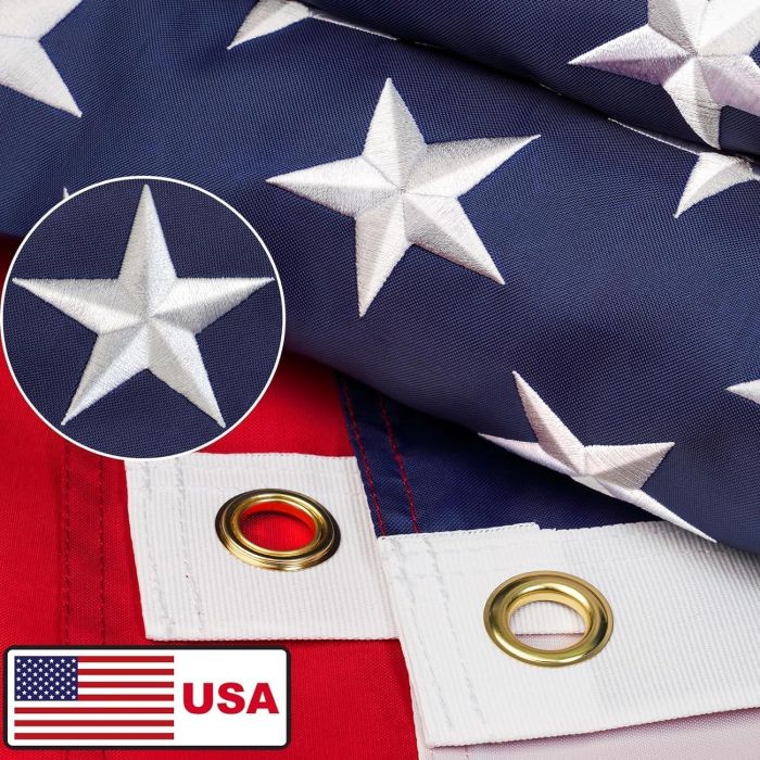 Bandera de Estados Unidos 3x5 pies para exteriores resistente