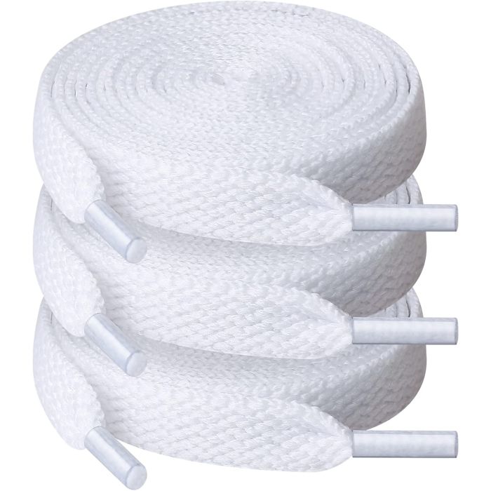 Cordones planos para calzado 3 pares 5/16 pulgadas ancho