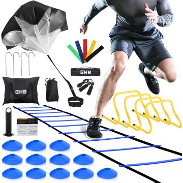 Set de Entrenamiento Agilidad GHB con Escalera y Accesorios