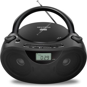 Reproductor de CD portátil con Bluetooth y radio FM
