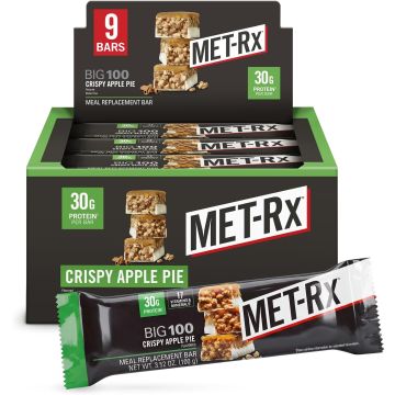 Barra de Proteína Met-Rx Big 100 Colossal, Manzana, 9 Unidades