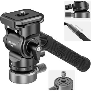Cabezal fluido para trípode NEEWER GM27 con base niveladora