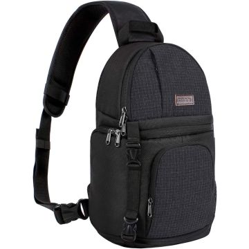 Bolsa bandolera cámara MOSISO negra con trípode