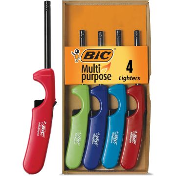 Encendedores BIC Multiusos Metal Largo Pack 4 Clásico