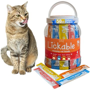 Fieldcrest Farms Snacks Cremosos para Gato – 50ct Variedad 4 Sabores