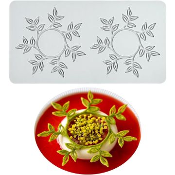 Mold de silicona floral hueco 3D para hornear