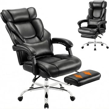 Silla de Oficina Ejecutiva Reclinable con Reposapiés y Sopor
