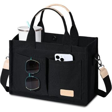 Bolso Tote de Lona para Mujer con Bolsillos
