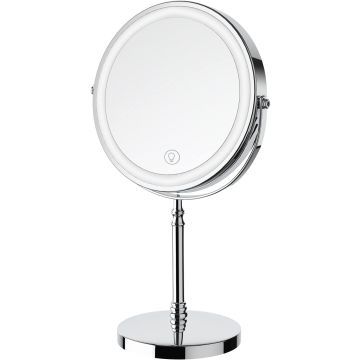 Espejo de Maquillaje DEIOVWXS, Doble Cara, 1X/10X, Luz LED, Recargable