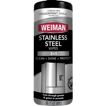 Weiman Toallitas Limpiadoras de Acero Inoxidable 30 Unidades