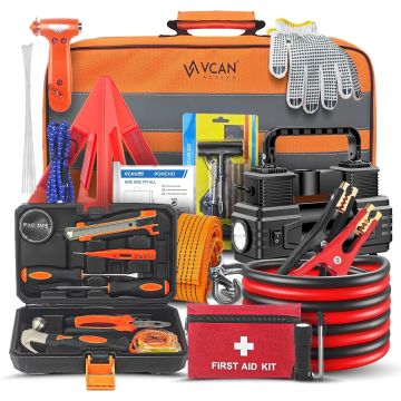 Kit de Seguridad para Auto con Compresor de Aire y Botiquín