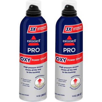 Bissell Professional Power Shot Oxy Quitamanchas para Alfombras 14 oz Paq 2