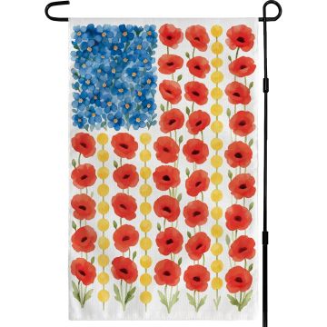 Bandera de jardín patriótica OHOME 12x18 pulgadas doble cara