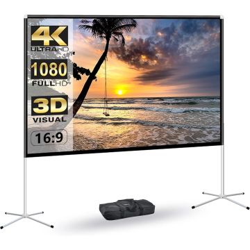 Pantalla Portátil Proyector 80 Pulgadas con Trípode AODIOU