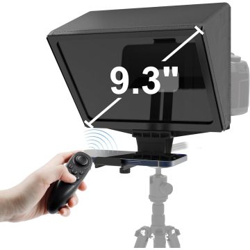 Teleprompter 9.3" con vidrio Beam Splitter 70/30