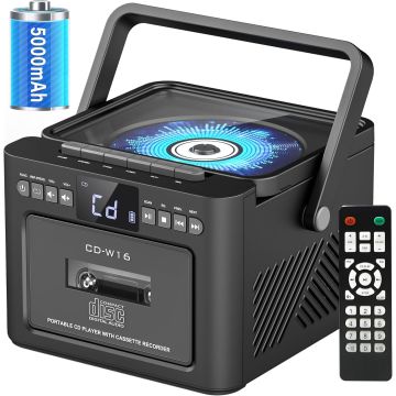 Reproductor Boombox Cassette CD Bluetooth FM Control Remoto